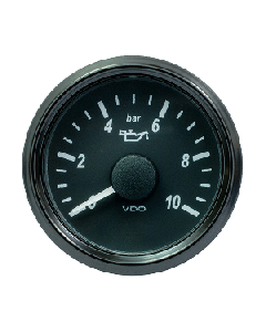 VDO SINGLEVIU 52MM (2-1/16") OIL PRESSURE GAUGE - 10 BAR A2C3832690030