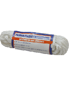 SEA-DOG SOLID BRAID POLYESTER CORD HANK 5/32" X 5' WHITE