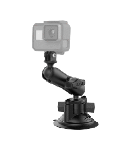 RAM MOUNT TWIST-LOCK SUCTION CUP MNT W/ ACTION CAM ADAPTER RAM-B-166-GOP1U