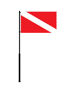 Mate Series Flag Pole - 72" w/Dive Flag FP72DIVE