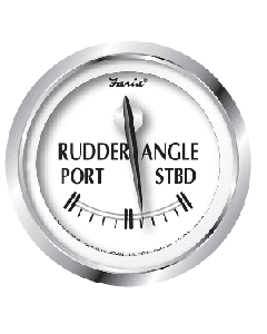 Faria Beede Instruments FARIA NEWPORT SS 2" RUDDER  ANGLE INDICATOR GAUGE 25006