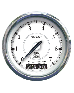 Faria Beede Instruments FARIA NEWPORT SS 4" TACH (7000 RPM) W/SYSTEM CHECK 45000