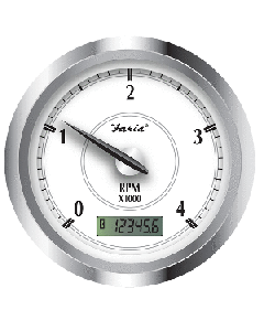 FARIA NEWPORT SS 4" TACH W/ HOURMETER (4000 RPM) DIESEL 45007