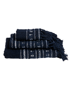 MARINE BUSINESS SANTORINI TOWEL SET ANCHORS NAVY 53102