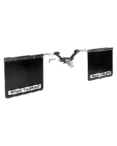 ROCK TAMERS 3" HUB MUDFLAP SYSTEM MATTE BLACK / STAINLESS 00112