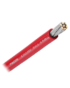 PACER RED 4 AWG BATTERY CABLE  SOLD BY THE FOOT WUL4RD-FT