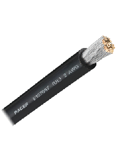 PACER BLACK 2 AWG BATTERY   CABLE SOLD BY THE FOOT WUL2BK-FT