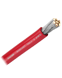PACER RED 2 AWG BATTERY    CABLE SOLD BY THE FOOT WUL2RD-FT
