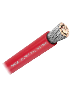 PACER RED 3/0 AWG BATTERY CABLE SOLD BY THE FOOT WUL3/0RD-FT