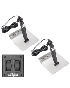 LECTROTAB XKA 9X9 STAINLESS  STEEL TRIM TAB KIT W/ ROCKER XKAF9X9