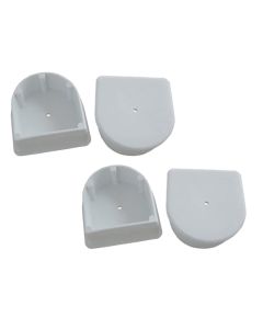 DOCKEDGE END PLUG SMALL WHITE 4 PACK