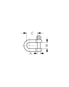 SEA-DOG LINE SHACKLE D FORGED 316SS 3/8