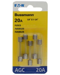 BUSSMANN 5PK BP/AGC20 FUSES BPAGC20RP