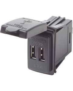 BLUE SEA 12/24VDC DUAL USB 4.8A SWMNT 10