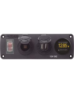 BLUE SEA PANEL ACC H2O USB  SCKT & VMETE