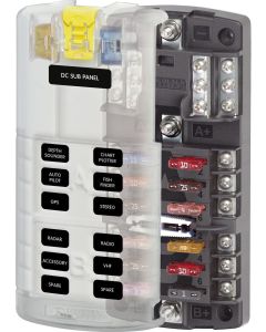 BLUE SEA FUSE BLOCK STBLADE DUAL12 5032B