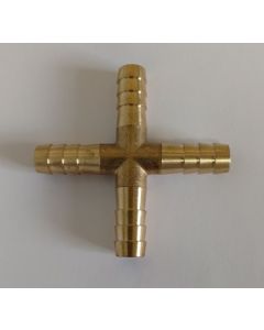 HELIX RACING BRASS BARB CROSS  4-WAY 5/1