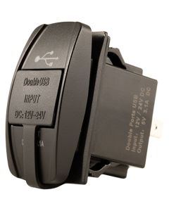 KJM DUAL USB CHARGER ROCKER SWITCH MNT U