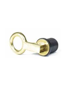 MOELLER DRAIN PLUG - SNAP DOWN BRASS 1'
