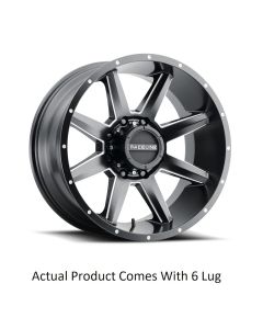 RACELINE STRYKER SATIN BLACK MILLED 20X9