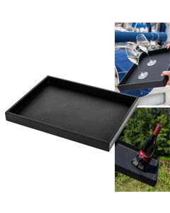 SILWY MAGNET METAL TRAY IN LEATHER LOOK