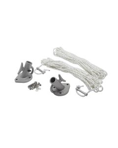 SEACHOICE MOORING WHIP 8' BLACK PAIR DE3