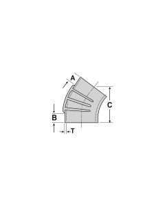SHIELDS HOSE ELBOW EPDM 45 DEG 3.5IN 16-