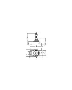 BARR MARINE ENGINE MOUNT-SGL ADJ 5/8" BO