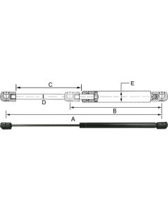Jr Products Blk Nitride Shaft Gas Springs Jrp Gsni500020
