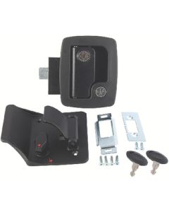 A P Products Bauer Door Latch W/Keys-Black APP 013520