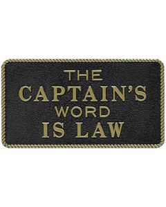 Bernard Engraving Captain'S Word Is Law BER FP010