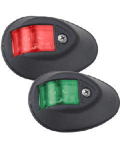 Perko LED Sidelights - Red/Green - 12v - Black Housing 0602DP1BLK