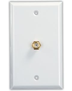 JR Products Interior Cable TV Plate Polar White  JRP 47785
