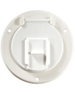 RV Designer Cable Hatch-Round Polar White 4.3 X2.3 RVD B120