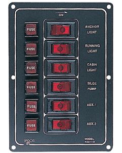 Sea-Dog Line Aluminum 6 Switch Panel-Vert SDG 4221101