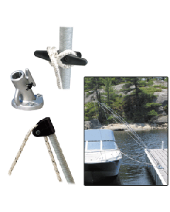 Dock Edge Premium Mooring Whips 2PC 8ft 2,500 LBS up to 18ft 3200-F