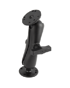 RAM Mount 1.5" Ball Double Socket Arm w/2 2.5" Round Bases - AMPs Pattern