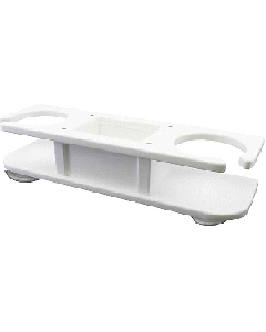 TACO 2-Drink Poly Cup Holder w/"Catch-All" - White P01-2000W