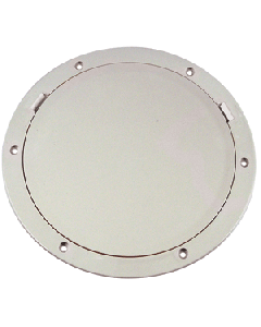 BECKSON 8" SMOOTH CENTER PRY OUT DECK PLATE WHITE 8.5" CUT DP81-W