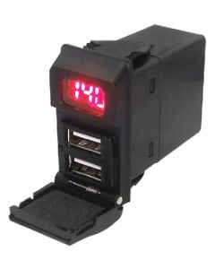 12-24V DUAL USB WITH VOLTMETER SCP-15079