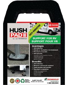 Leisure Time HP0608 Stabilizer Support Hush Pad II for RV Trailer Jacks - 4 Pack LTP-HP0608