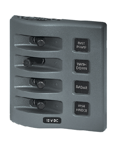 Blue Sea 4305 WeatherDeck&reg; 12V DC Waterproof Switch Panel - 4 Posistion 4305