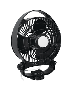 Caframo Maestro 12V 3-Speed 6" Marine Fan w/LED Light - Black 7482CABBX