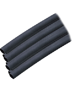 Ancor Heat Shrink Tubing 1/4" X 6" Black 10 Pack 16-10 Awg