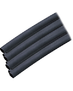 Ancor Heat Shrink Tubing 1/4" X 12 Black 10 Pack 16-10 Awg