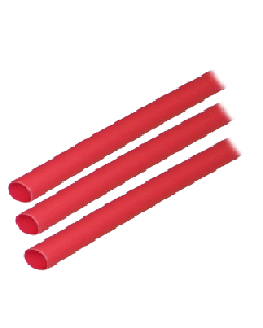 Ancor Heat Shrink Tubing 1/4" X 3" Red 3 Pack 16-10 Awg