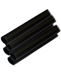 Ancor Heat Shrink Tubing 1/2" X 6" Black 5 Pack 8-4 Awg