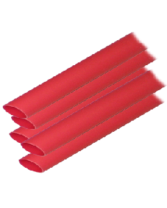 Ancor Heat Shrink Tubing 1/2" X 12" Red 5 Pack 8-4 Awg
