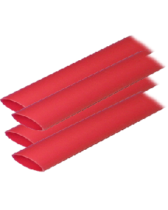 Ancor Heat Shrink Tubing 3/4" X 12" Red 4 Pack 8-2/0 Awg
