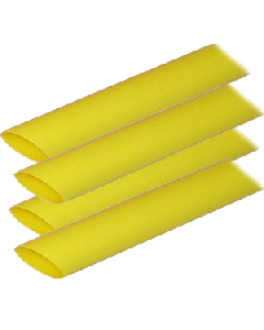 Ancor Heat Shrink Tubing 3/4" X 12" Yellow 4 Pack 8-2/0 Awg